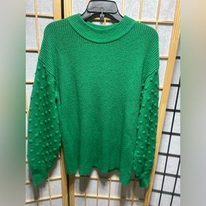 CeCe Sweater Kelly Green Size Large